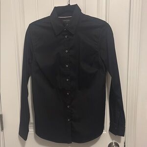 Banana Republic Black Button Down Shirt Tailored Fit